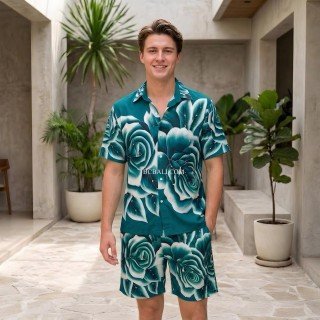 Men Shirt for Summer Rayon Hand Painted